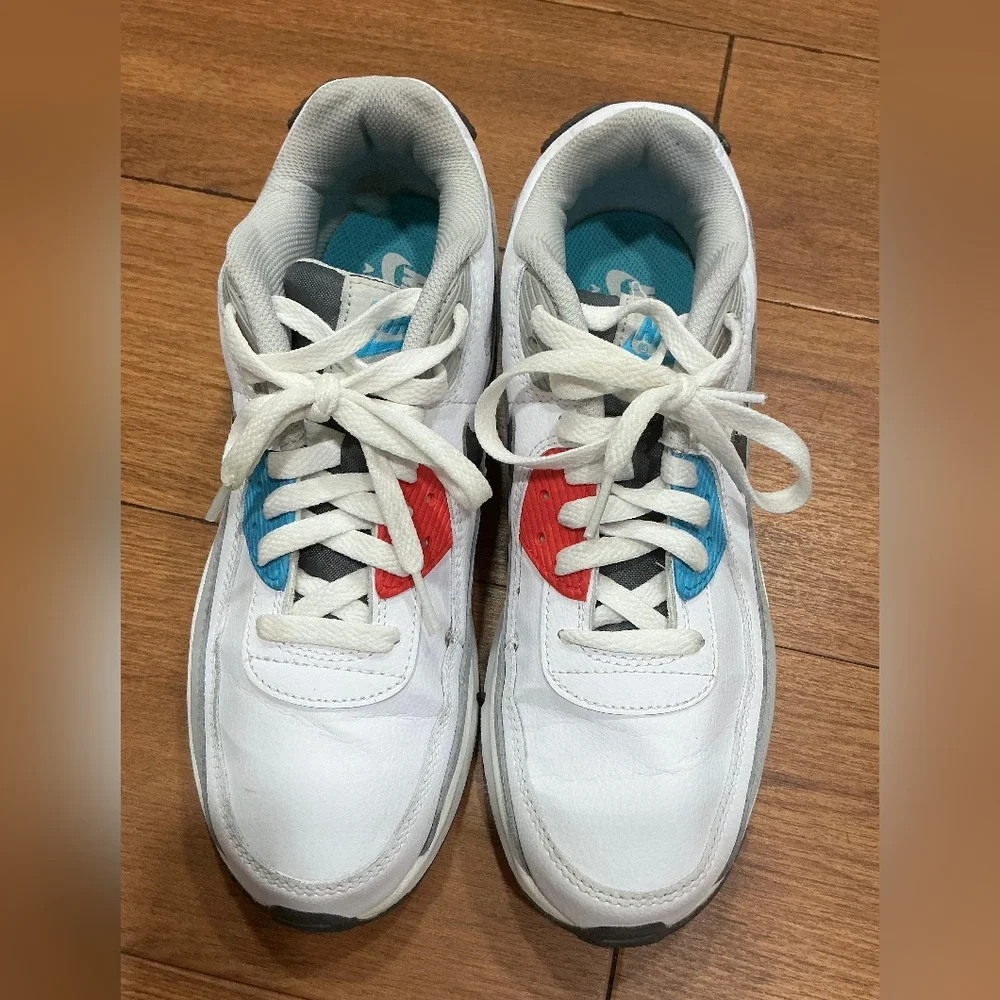 Nike Kids White, Blue, and Red Sneakers